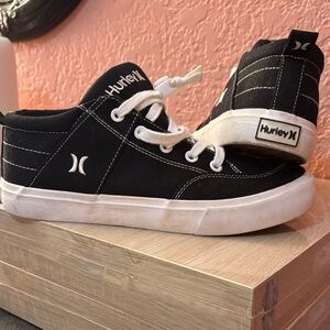 Hurley Kids Black Sneakers with White Trim